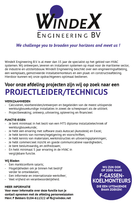 vacature projectleider vacature projectleider